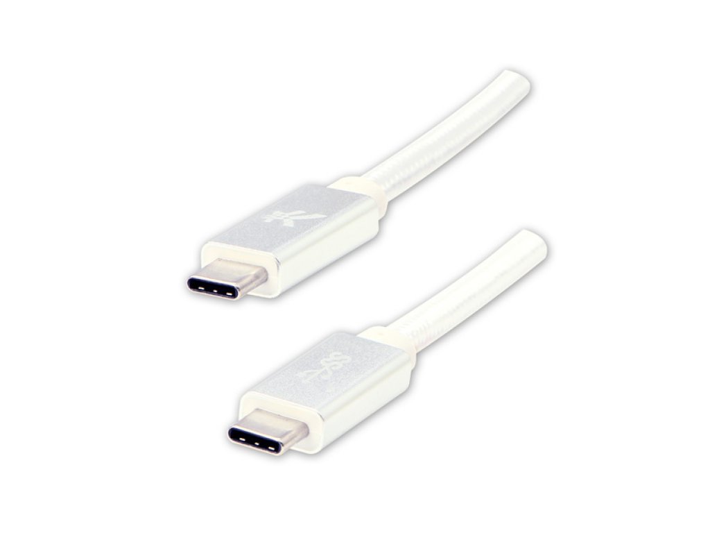 Kabel USB (3.2 gen 1),2m, bílý, USB C M - USB C M,