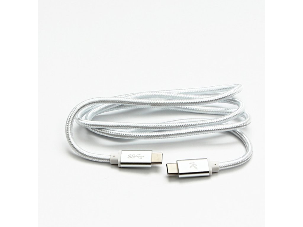 Kabel USB (3.2 gen 1),2m, bílý, USB C M - USB C M,