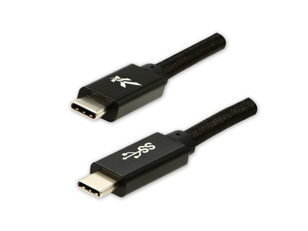 Kabel USB (3.2 gen 1),2m, černý, USB C M - USB C M,