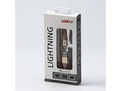 Kabel USB (2.0),C89,1m,zlatý,USB A M- Apple Lightning