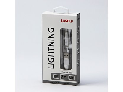 Kabel USB (2.0),C89,2m,bílý,USB A M- Apple Lightning