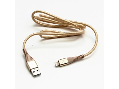 Kabel USB (2.0),C89,2m,zlatý USB A M- Apple Lightning
