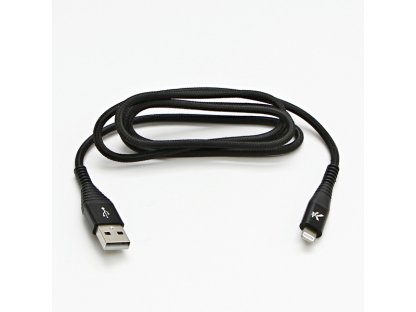 Kabel USB (2.0),černý,C89,1m, USB A M- Apple Lightning