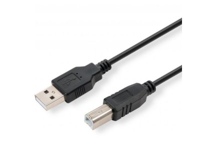 Kabel USB (2.0),černý, USB A M- USB B M, 1.8m, , Logo