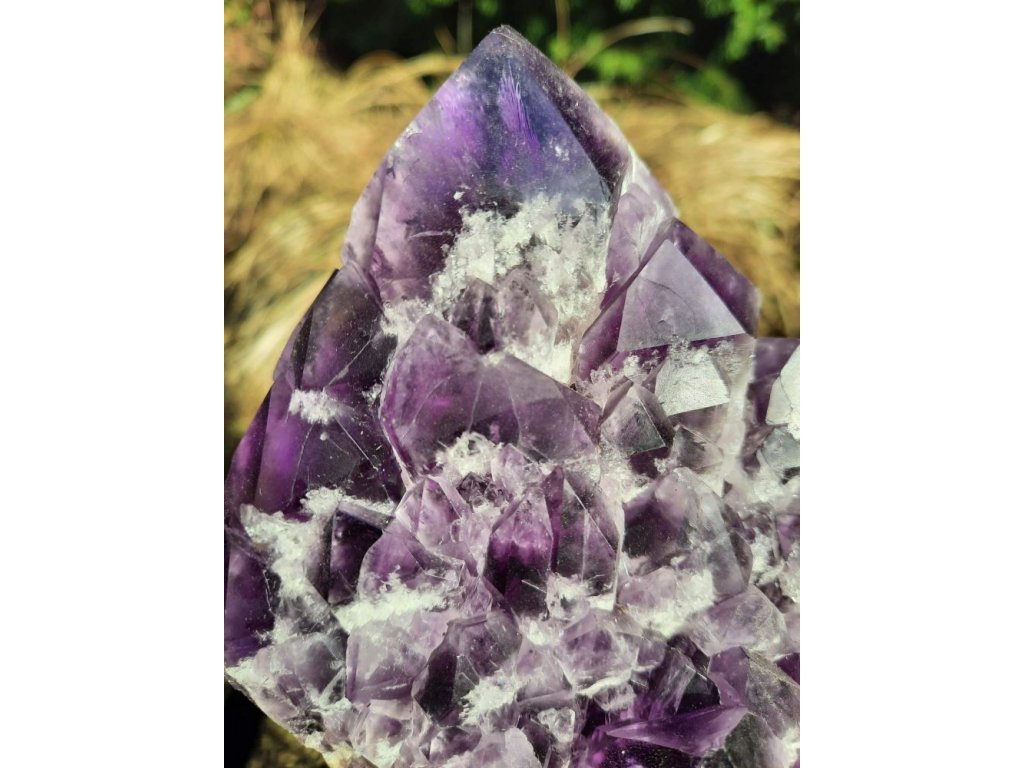 Amethyst  Elestial/Cathedral drůza květina special -13cm ca