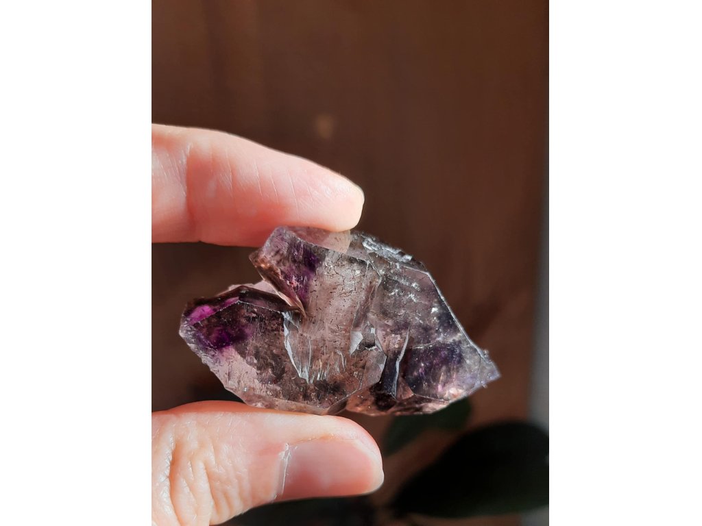 Amethyst with Smokey quartz Window 5,5cm