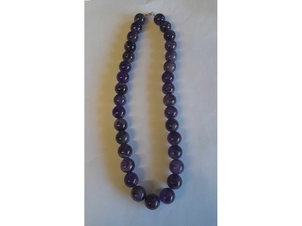 Amethyst Necklace  8 mm extra