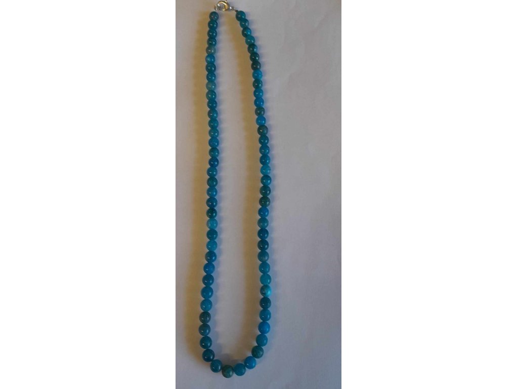 Necklace beaded stones Apatite-6mm 