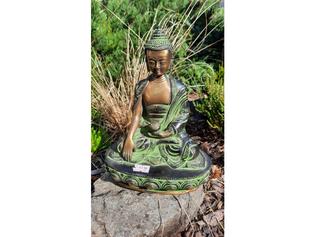 Green Buddha meditation 24cm