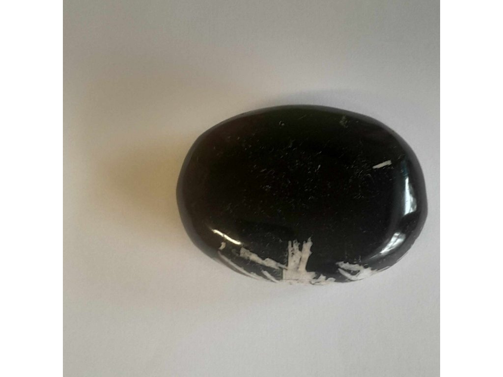 BlackTourmaline soap stone/Hand 6cm extra 