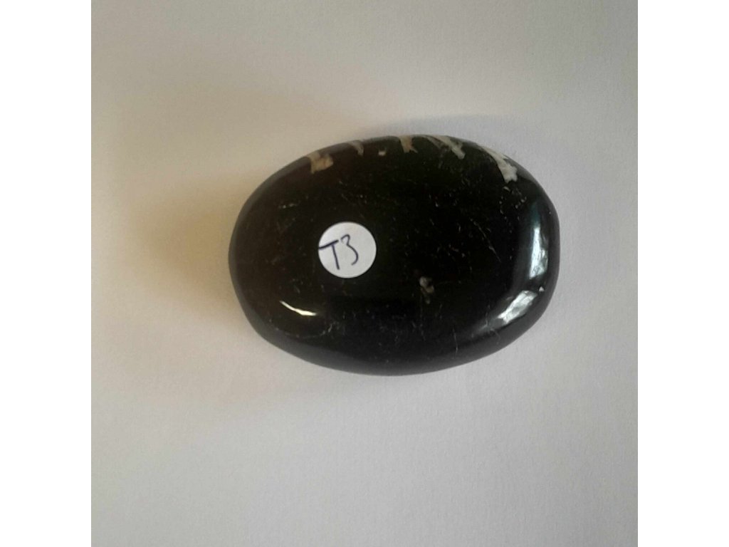 BlackTourmaline soap stone/Hand 6cm extra 