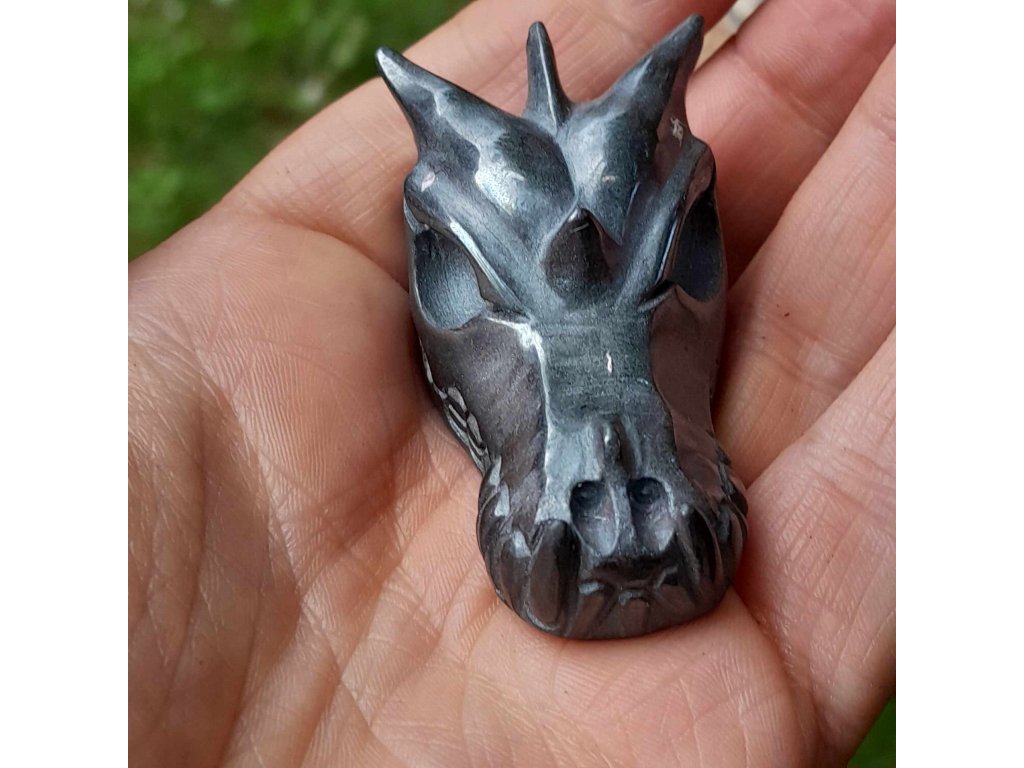 Drache Hematite 4,8cm