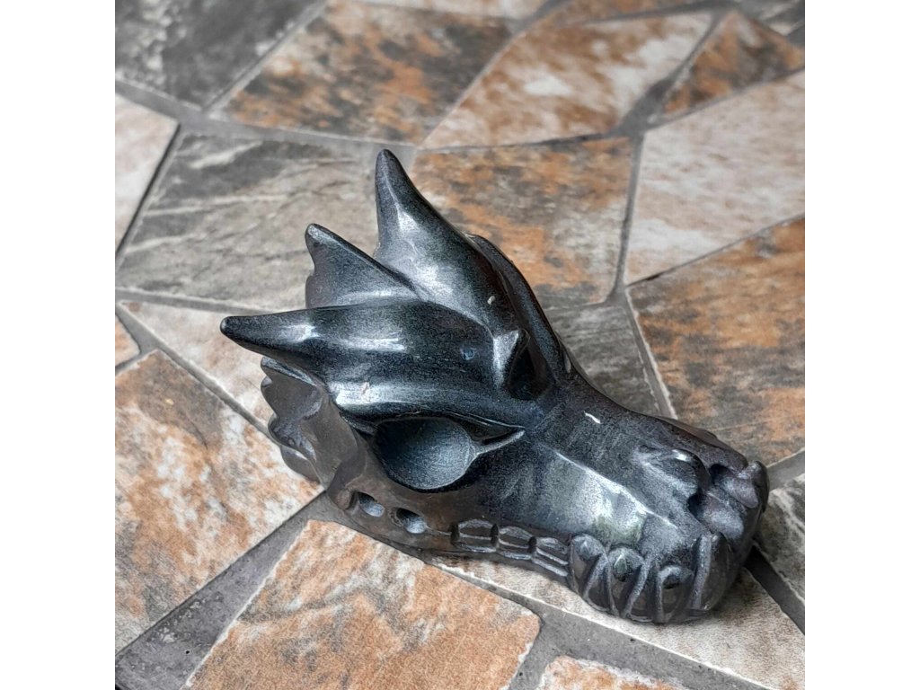 Drache Hematite 4,8cm