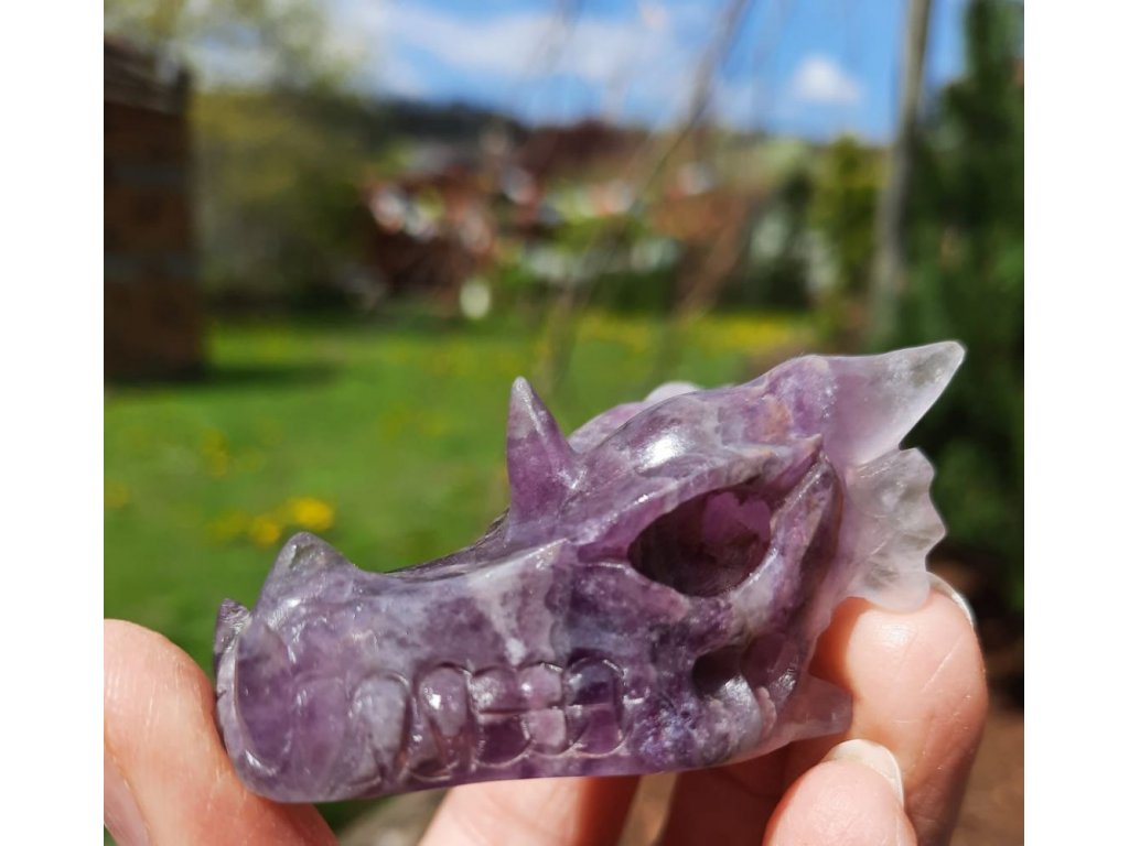 Purple Fluorite dragon 5cm