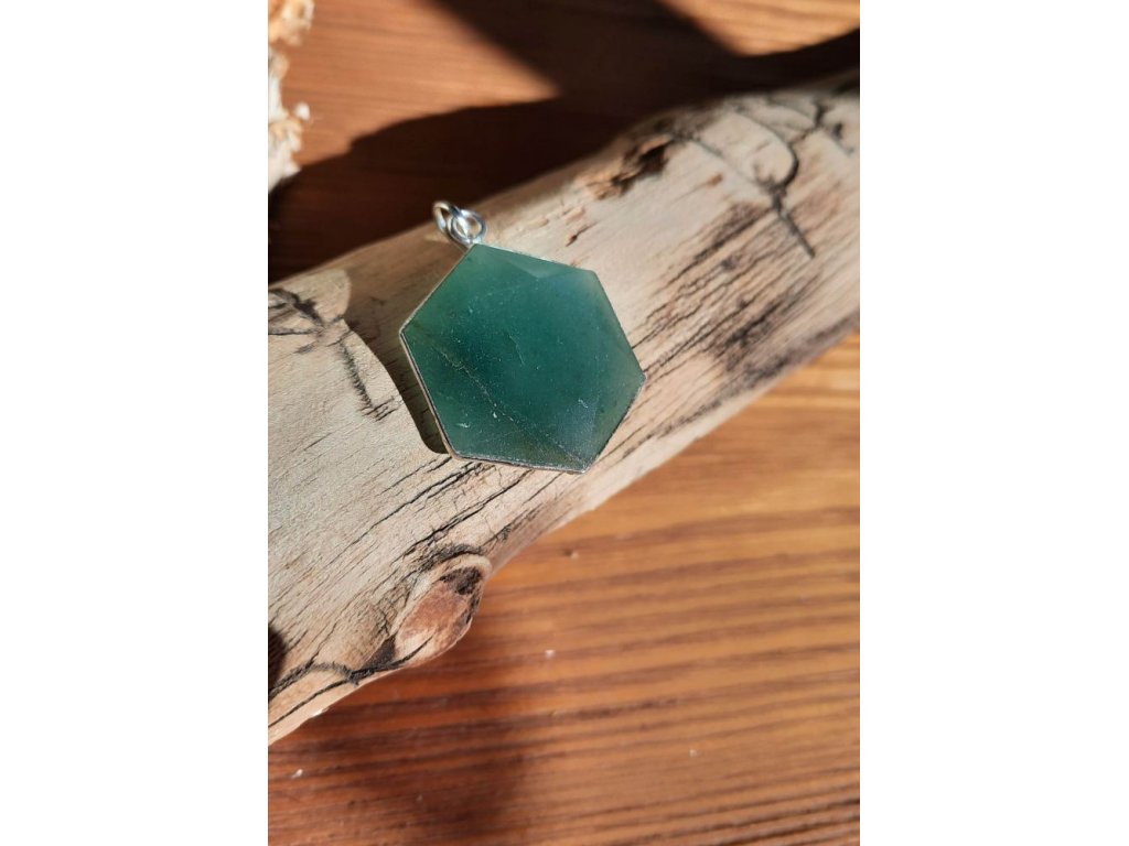 Geometry /Dodecahedron Crystal Pendant 3D Aventurine 3cm