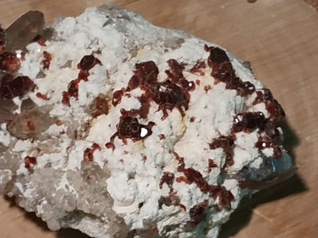 Granat,Garnet,Spessartin s Zahněda/with Smokey quartz/Rauch quartz 10cm ⚝