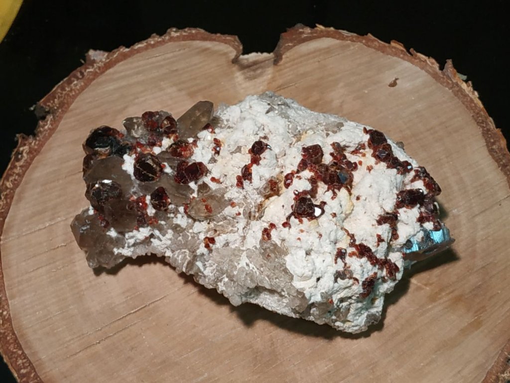 Granat Spessartin mit RauchQuartz speziel Selten 10cm