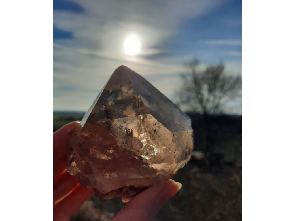 Himalaya Rauch quartz extra 9cm  Regebogen