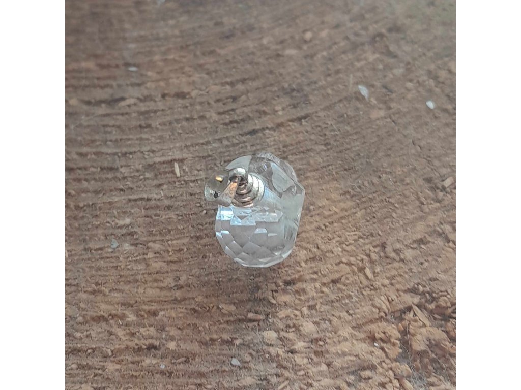 Himalaya Kristal Schädel silber Anhänger  speziel Facettiert Selten 1,5cm