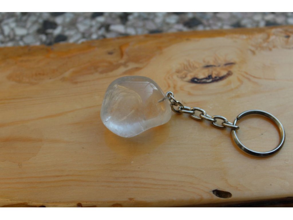 Kličenka tromlovany Křistál/Key holder Crystal tumble 4cm