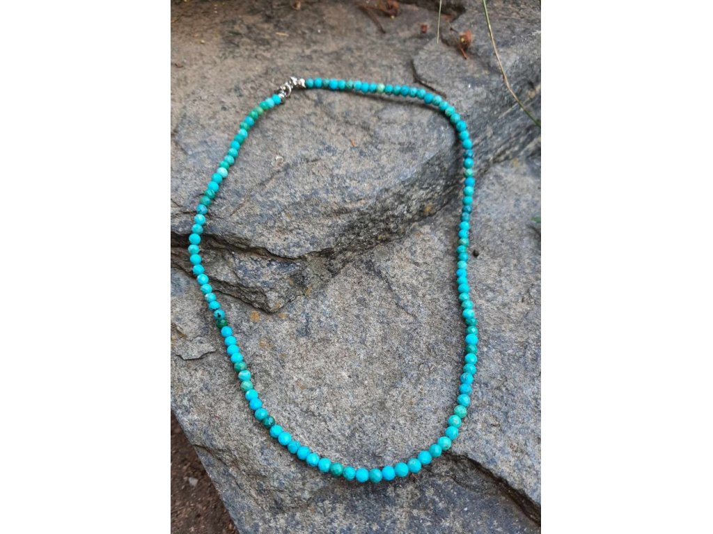 Necklace true Turquoise 4mm