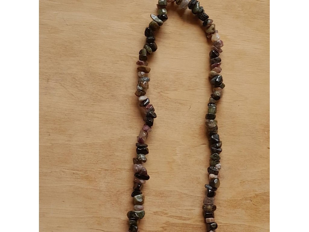 Korale/Necklace/Halskette Multicolour Turmalin/Tourmaline  sekani/chip stone/Splittiert 90cm