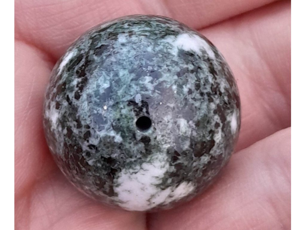 Ball Preseli Blue Stone/Dolerite/Stonehenge drilled small 20 mm