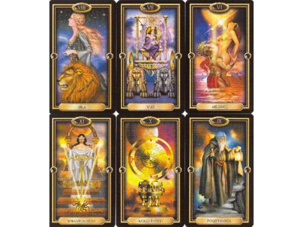 Královský Zlatý tarot 78 karet (lesklé)  Mini