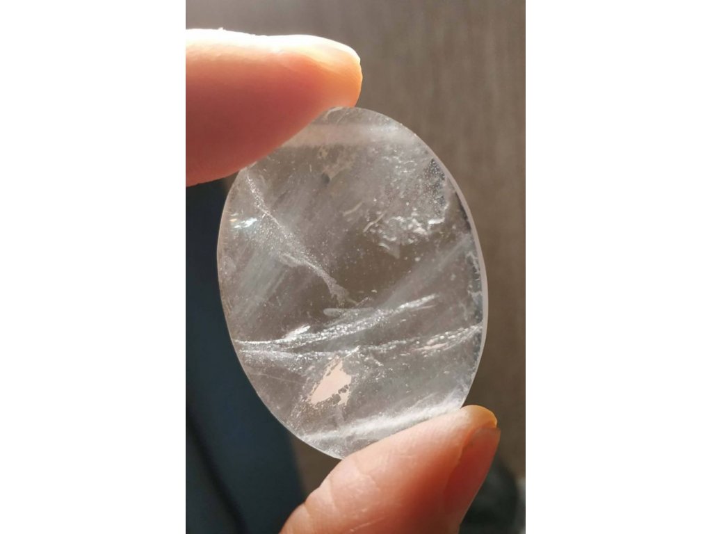 Křistál/Crystal/Berg Kristall plochy/flat stone/Handschm.4,5cm