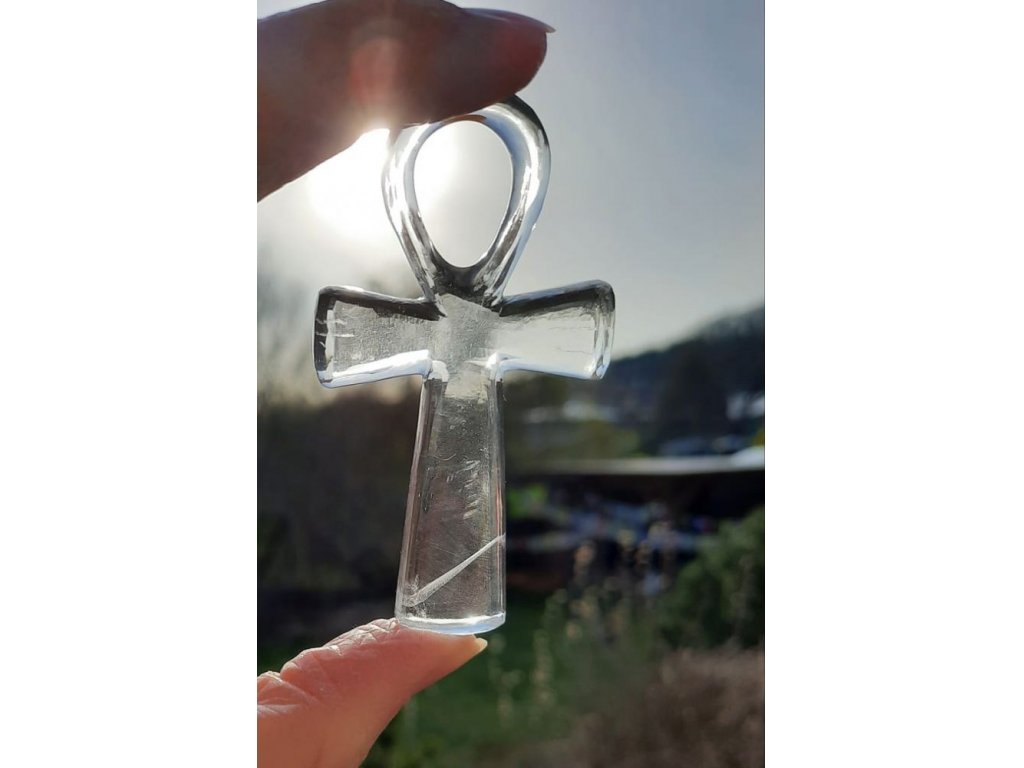 BergKristall Ankh Egypte Schlüssel/Kreuz 6cm Klares