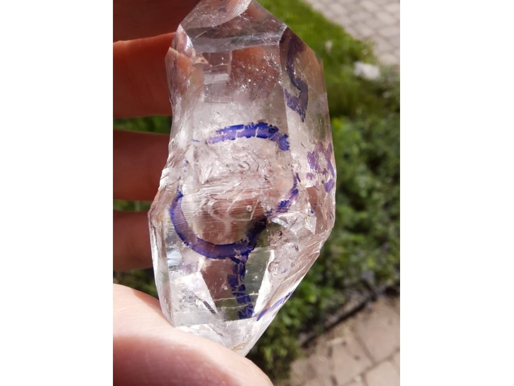 Crystal Enhydro with water inclusion 4,5cm Double point