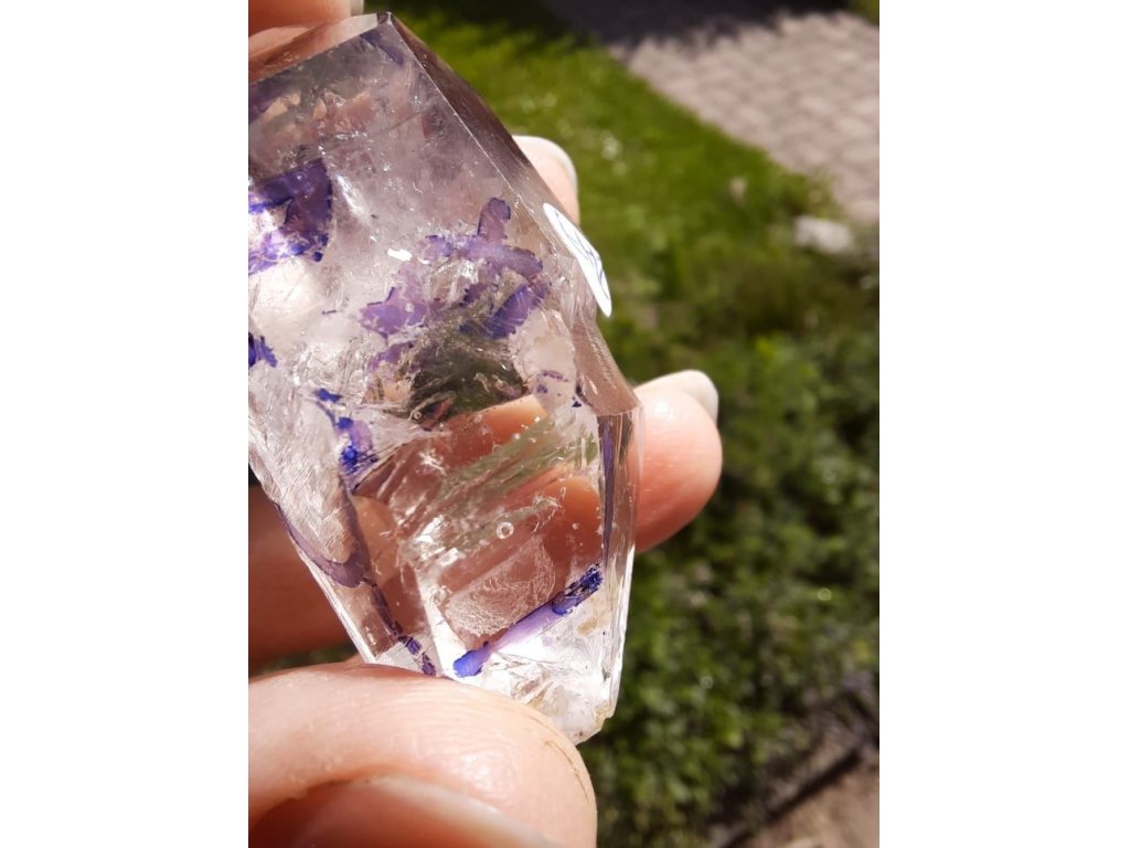 Bergkristall Enhydro mit Wasser inklusion 4,5cm Doppel Spitze