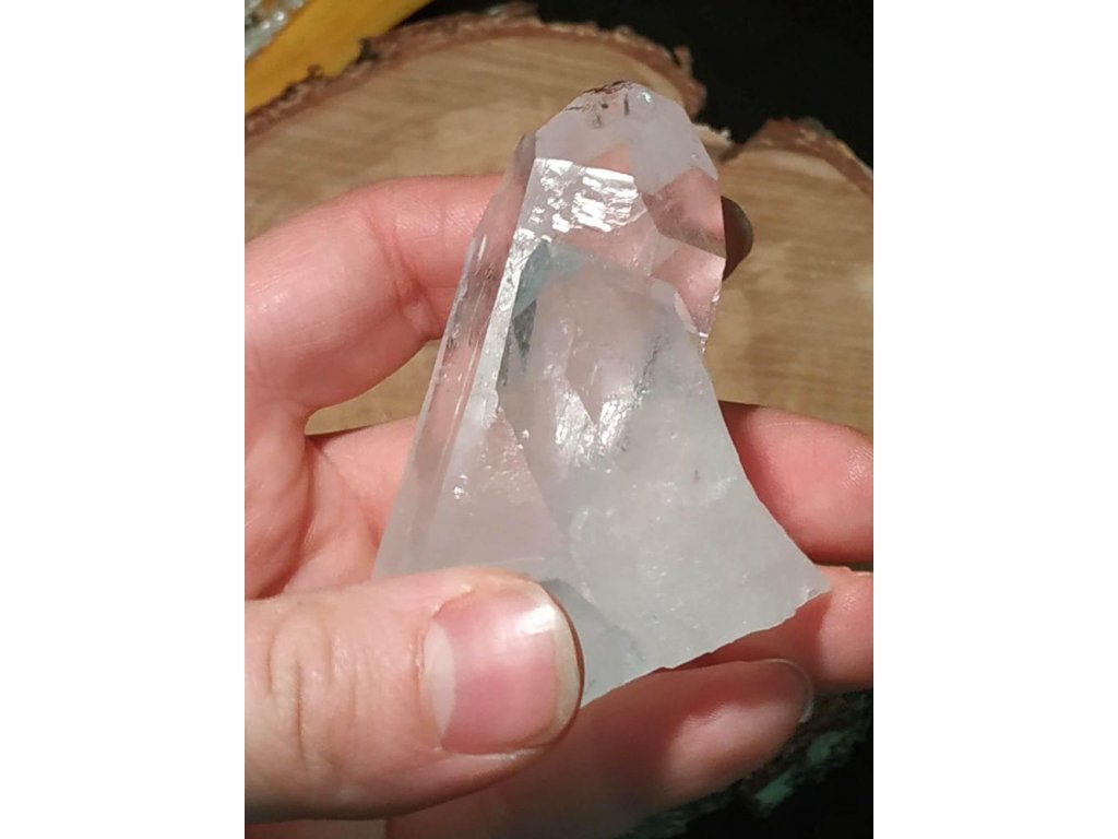 Křistál /Crystal/Bergkristall s 4 maly křistál/small crsytals 9cm