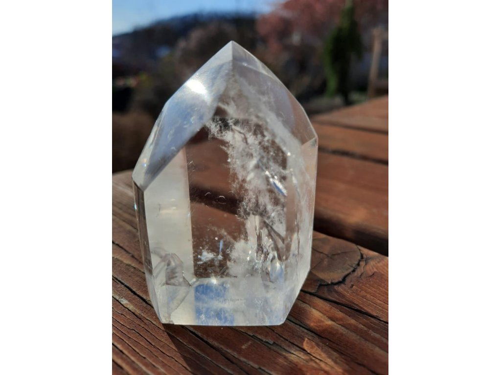 Křistál /Crystal/Bergkristall spitze 8 cm Extra broušena/polished