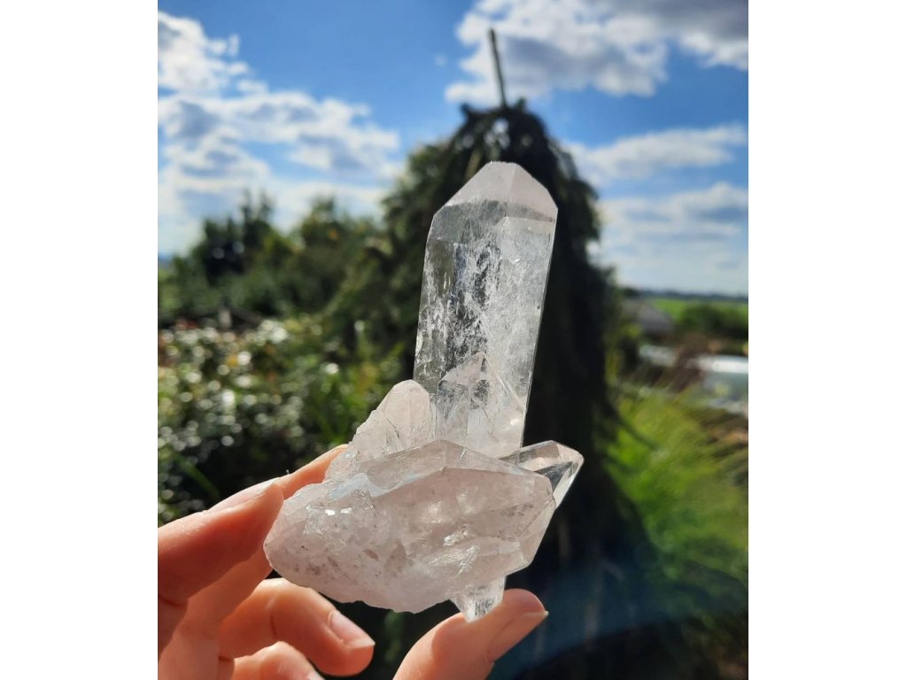 Bergkristall Familie Druze 8cm