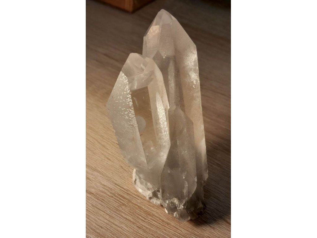 Zwilling Berg kristall mit Schlüssel 8cm