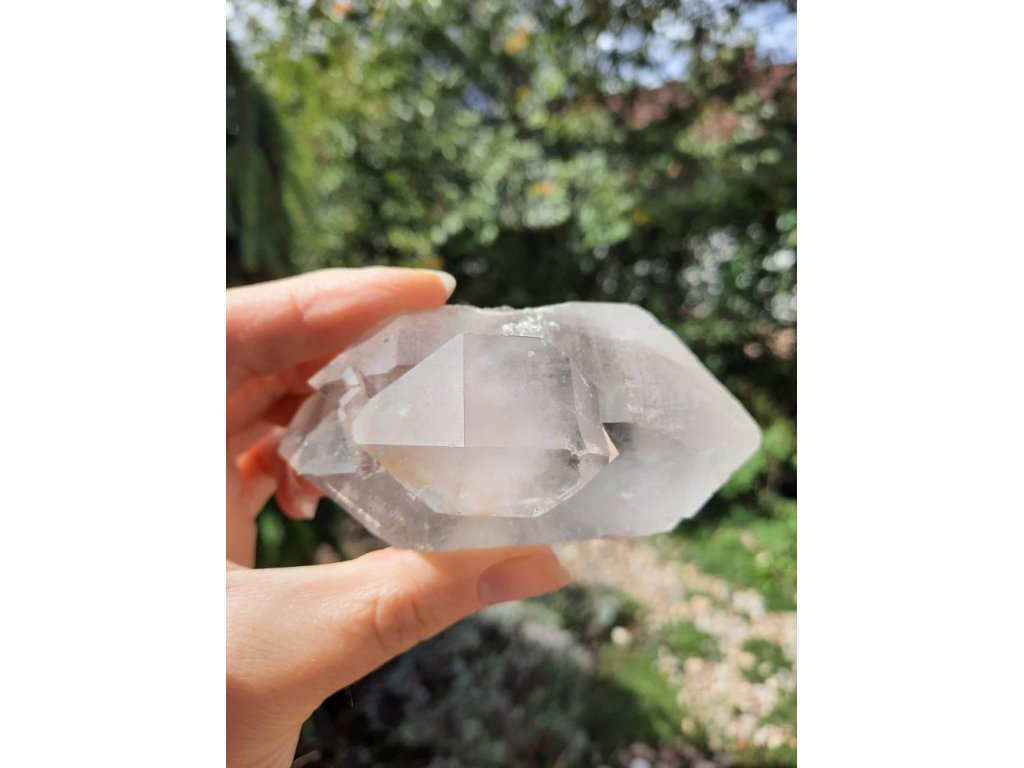 Kristall doppel spitze mit kleiner Doppel spitze zusammen gewachsen 9,5cm
