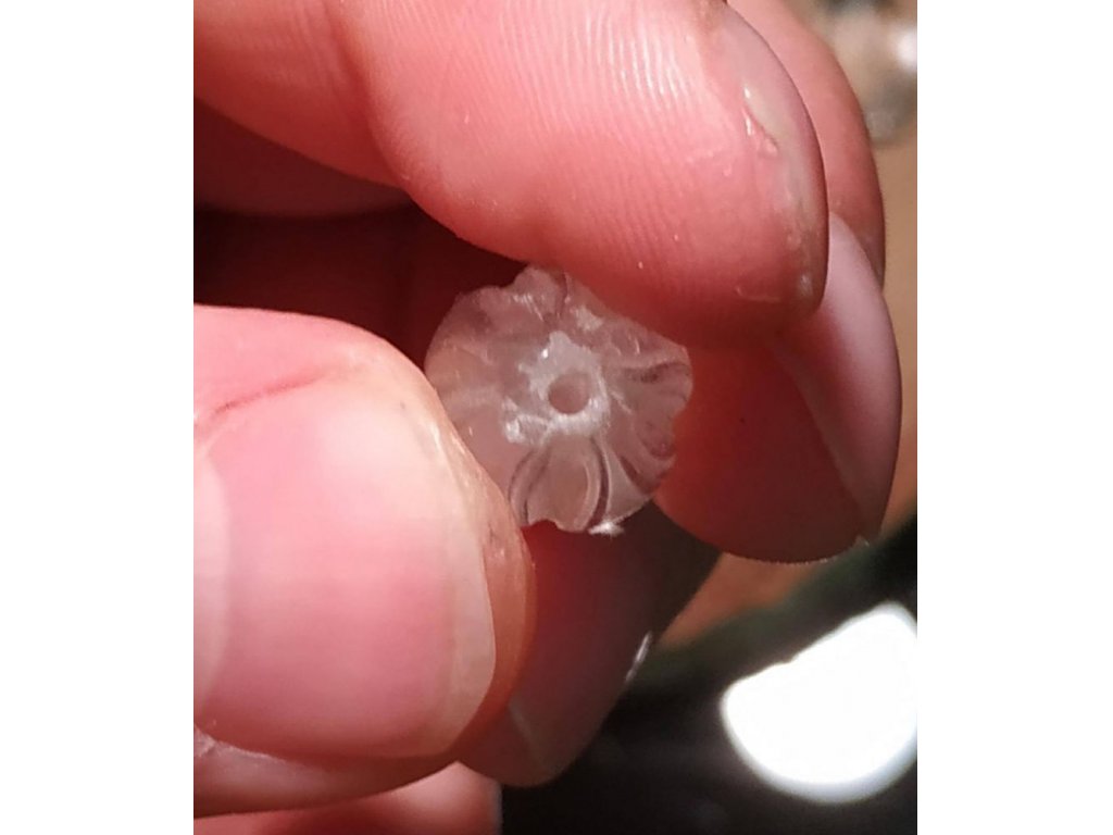 Křistál Himalajksi vrtány facetovany 1cm/Himalayan Crystal Drilled 1cm