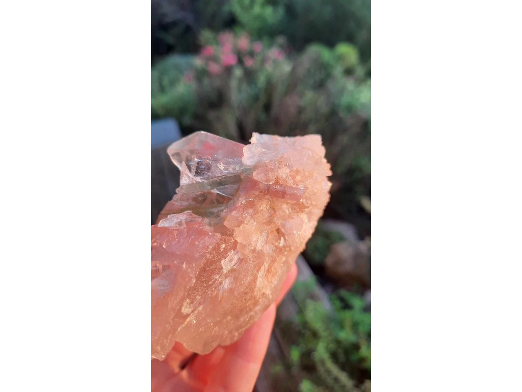 Crystal with Elbait/Melon Tourmaline speciál 6cm