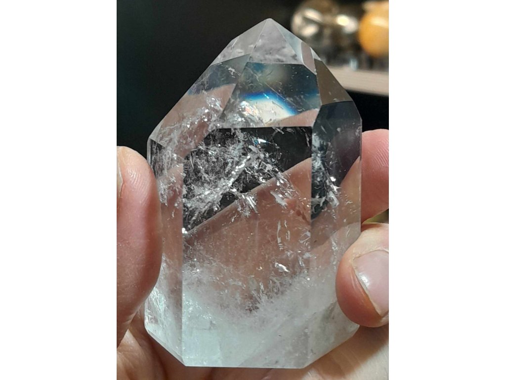 Bergkristall spitze 6,5cm Regebogen
