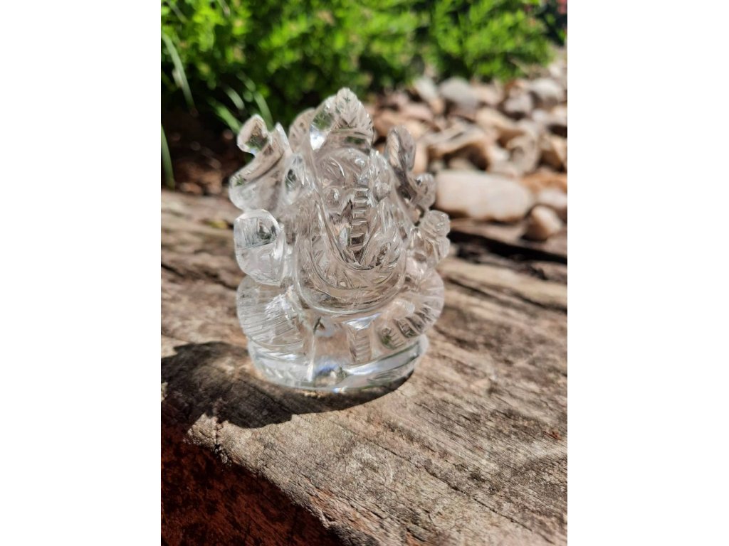 Křistálova Ganesha /Crystal/Bergkristall 10cm