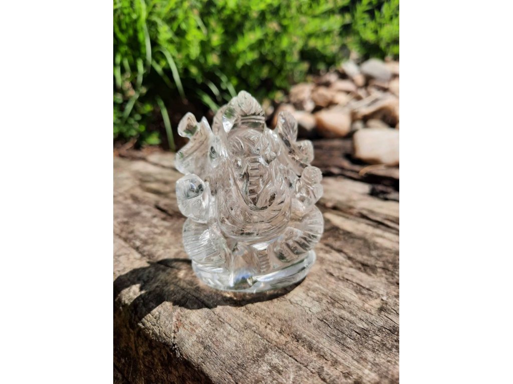 Křistálova Ganesha /Crystal/Bergkristall 10cm