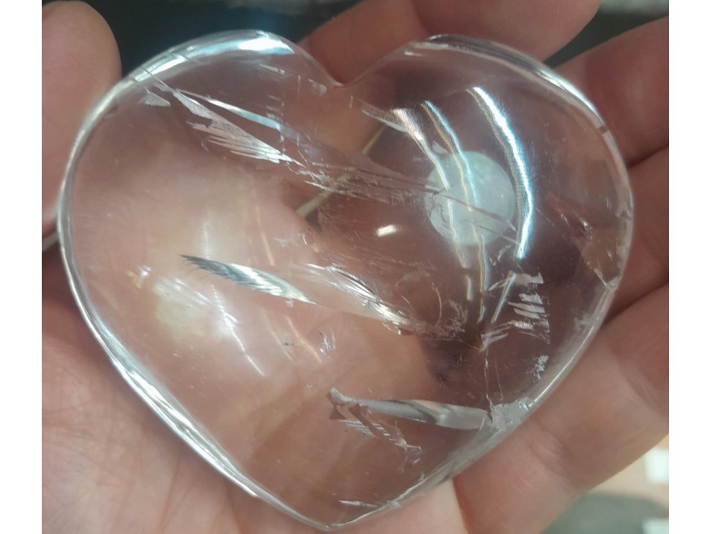Křistálove velky Srdce 7,5cm extra čiry
