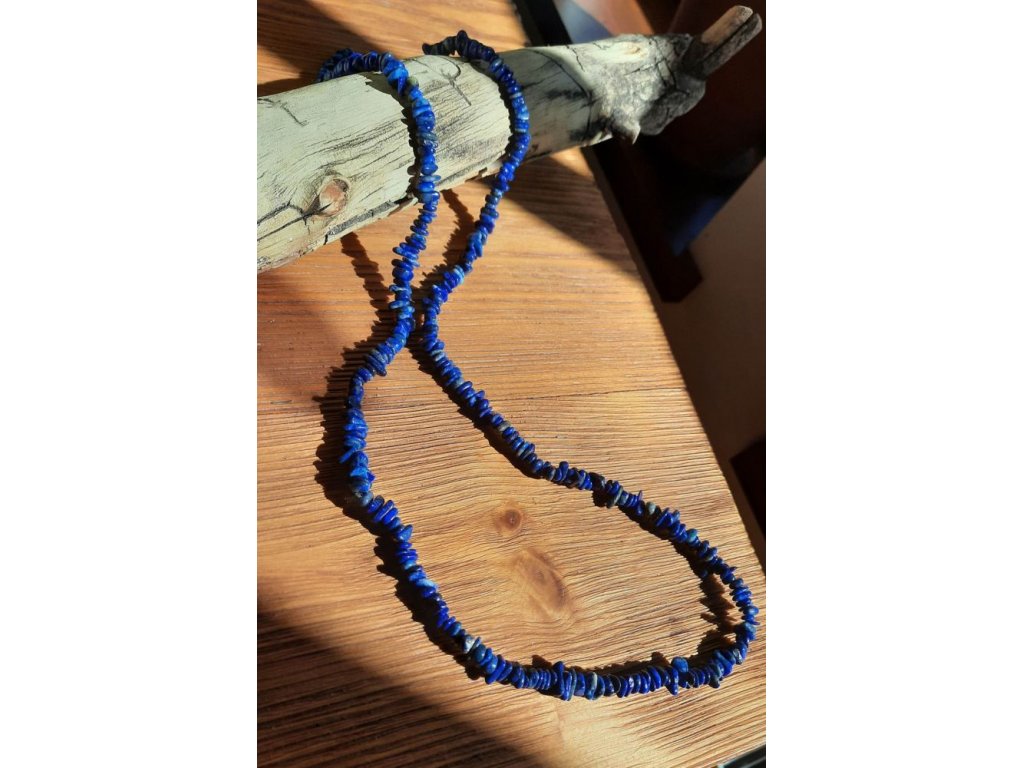 Lapis Lazuli korale/necklace/halskette sekani/chip stone 90cm
