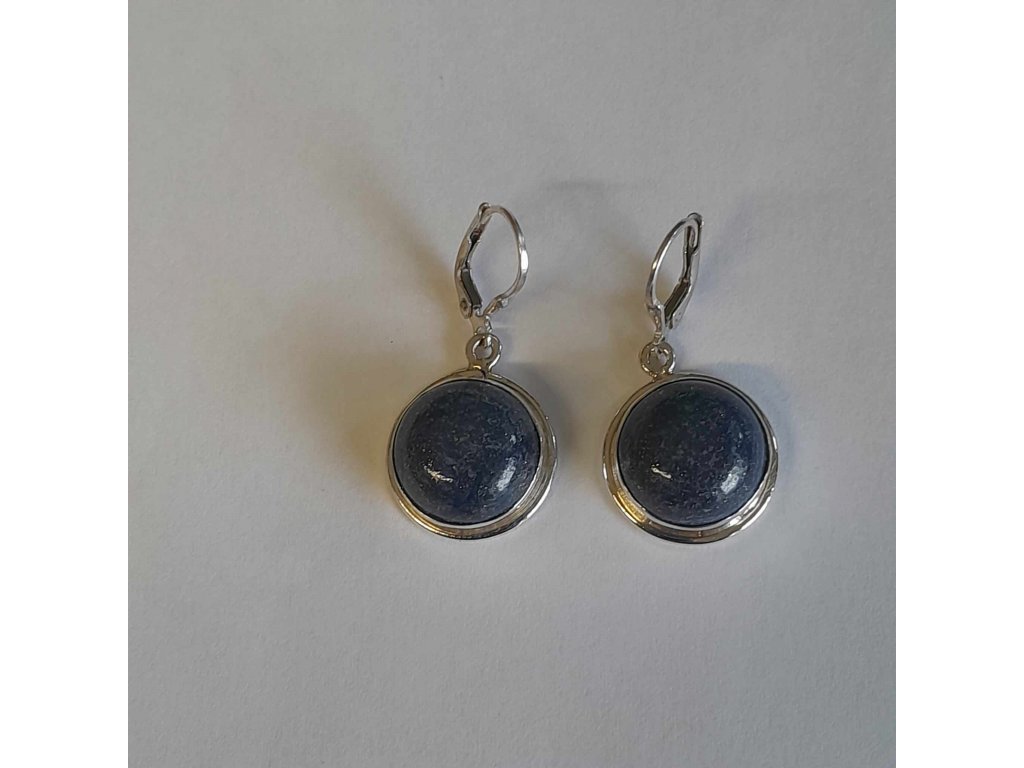Lapis lazuli silver earrings 3,5cm