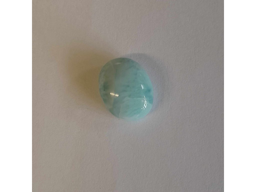 Larimar cabochon round button 1,5 cm