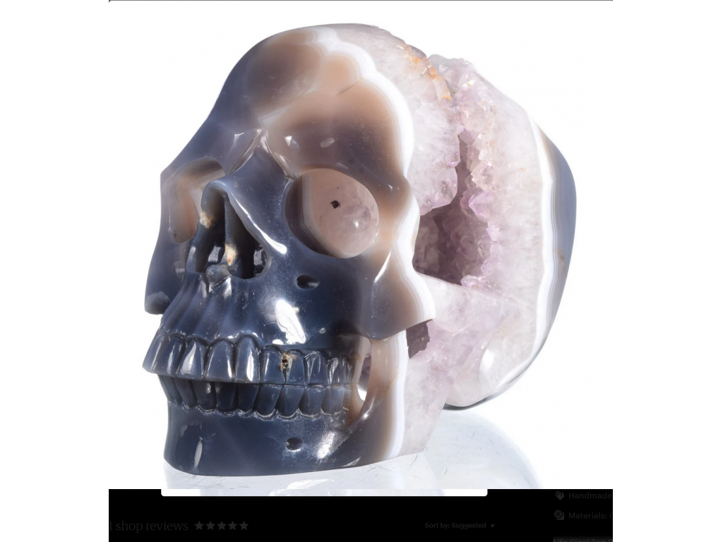 Skull Amethyst with Crystal and Agate  Geoda Extra 21cm