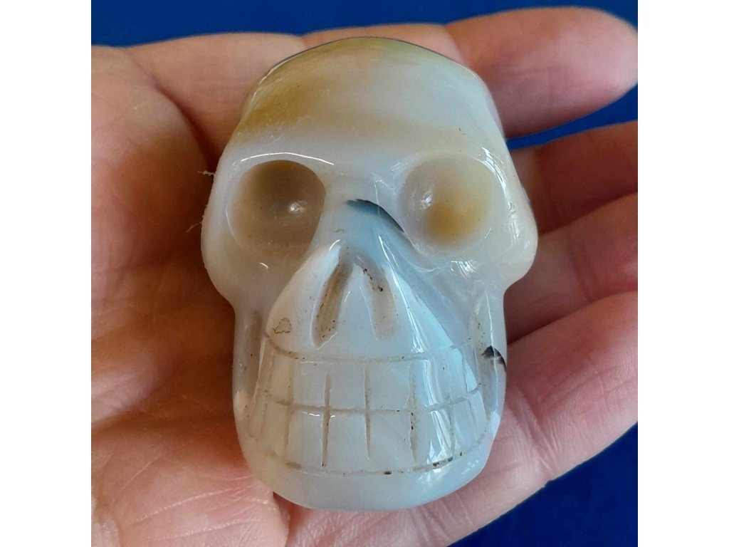 Skull Dendrik Agate with mangan inclusion 4,5cm