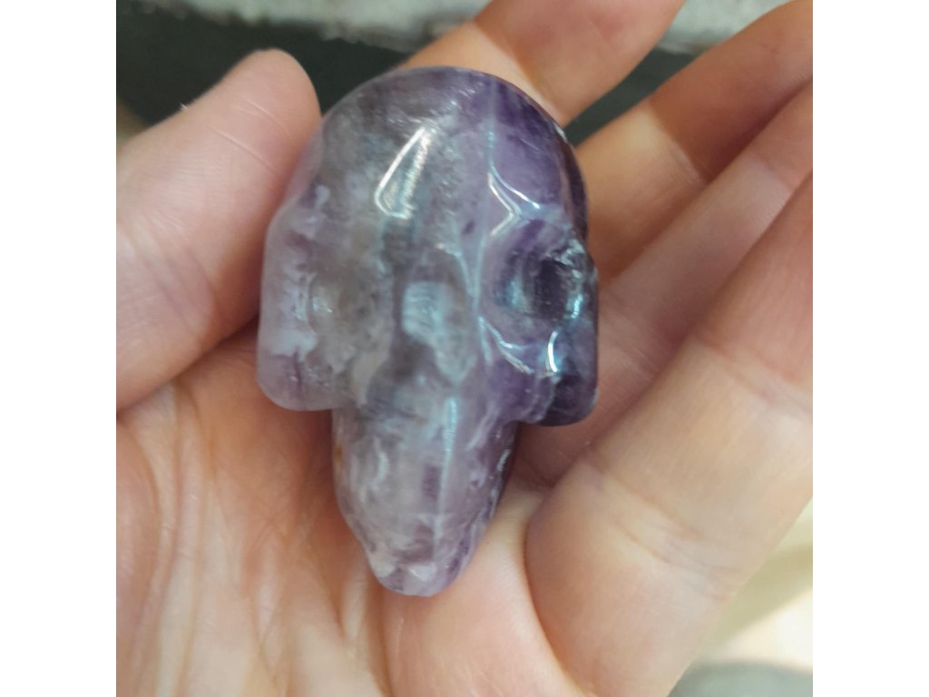 Violett Fluorite Schädel 4,5cm