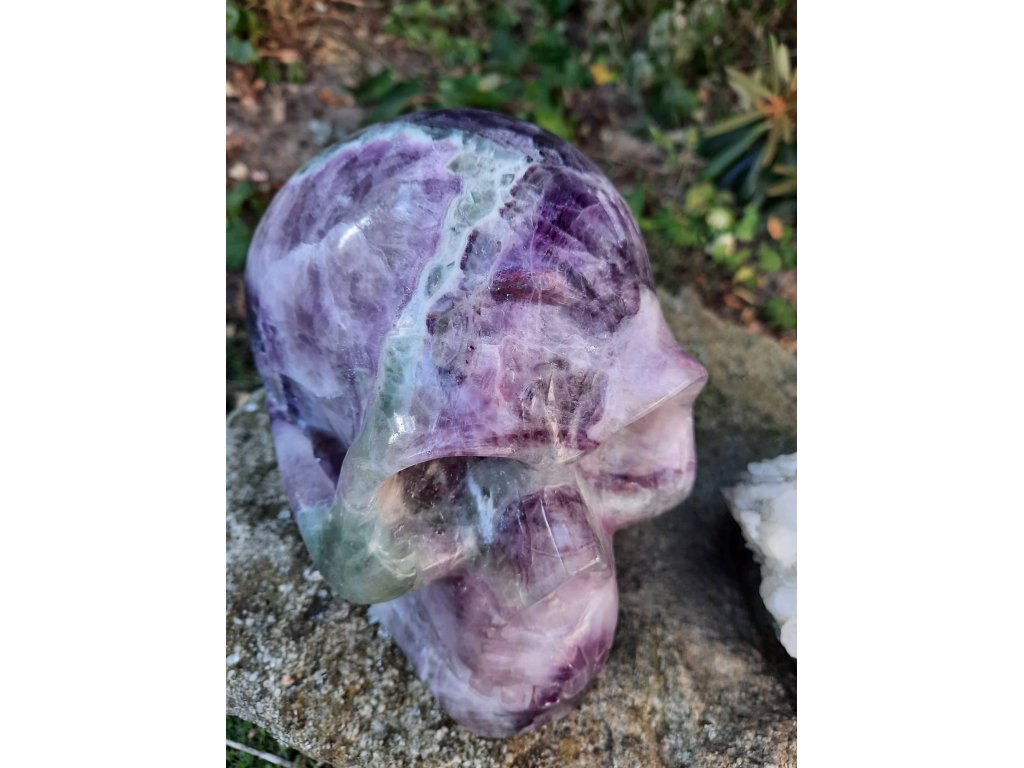 Schädel Fluorite Magnus 15cm speziel Geschliffen